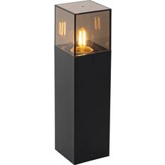 QAZQA Floor Lamps & Ground Lighting QAZQA Standing Outdoor Lamp Black with Smoke Shade 30 cm Bollard