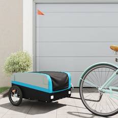 vidaXL Cykelvagn Svart Och Blå 45 kg Järn