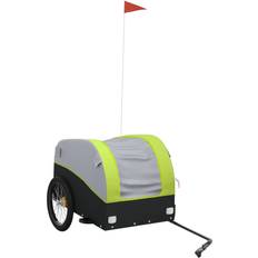 Bicycle Carts & Tandem Bike Trailers on sale vidaXL Bike Trailer Black and Green 45 kg Iron