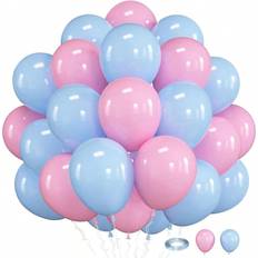 Shein 10-Inch Blue Pink Latex Balloons 41pcs