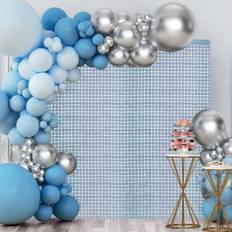 Cheap Doorway Party Curtains Shein Pale Blue Party and Birthday Wall Decor 2m X 1