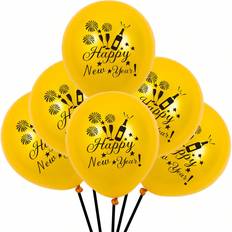 Gold Latex Balloons Shein 100pcs 12-Inch Gold Happy New Year Balloons