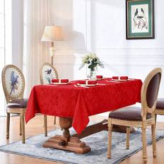Shein Waterproof Jacquard Rectangular Decor Tablecloth Red (61x61cm)