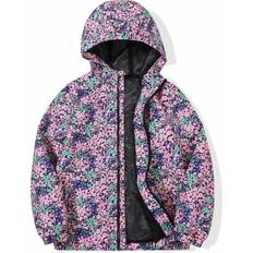 Fleece Lined Rain Jackets Children's Clothing Shein Lightweight Windproof Hooded Raincoat - Kids