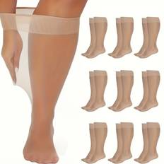 Transparent Socks Temu Casual Calf Socks - Transparent