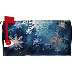 Cheap Letterboxes Temu Winter Snowflake Magnetic Mailbox Cover 1 pc