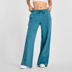 New Balance Women Trousers New Balance Fleece Wide Leg Pant - Blue Poly