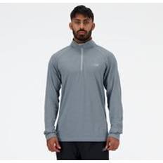 New Balance Men Jumpers New Balance Knit 1/4 Zip - Grey Poly