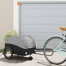 Bicycle Carts & Tandem Bike Trailers vidaXL Bike Trailer Black and Grey 45 kg Iron