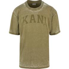 Karl Kani Kläder Karl Kani T-shirt Med Seriftext I Devoré - Olivgrön