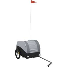 Bicycle Carts & Tandem Bike Trailers vidaXL Bike Trailer Black and Grey 30 kg
