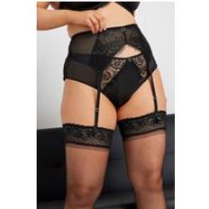 Elastaan/Lycra/Spandex Jarretels Yours Curve Lace Suspender Belt - Zwart