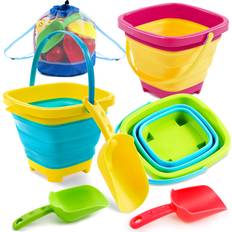Buckets Sandbox Toys Sloosh 3 PCS Foldable Bucket Set