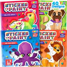 4-Pack Sticker Painting Book