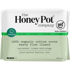 The Honey Pot Organic Cotton Cover Heavy Flow Liners 20 Count