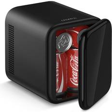 Crownful Mini Fridge 4 Liter 6 Cans Black