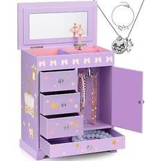 Purple Jewellery Storage Efubaby jewelry box for girls 5-layer music jewelry holder organizer bo. Purple 4.81 Pounds