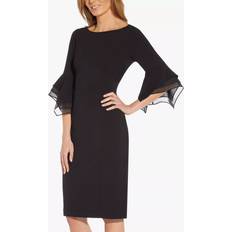 Adrianna Papell Knit Crepe Tiered Knee Length Dress -