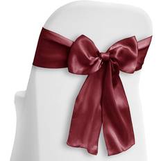 Loose Chair Covers Lann's Linens 100 Satin Wedding Bow Sashes Loose Chair Cover Red