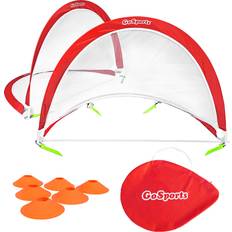 GoSports Portable Pop-Up Soccer Goals, Set of 2, With Cones and Case, 2.5'