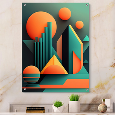 Design Art Graphic Retro Compositions II Abstract Geometric 16 x 32 Wall Decor