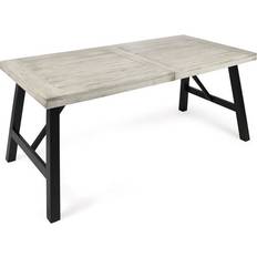 Wood Outdoor Dining Tables Noble House Acacia Wood Outdoor Dining Table Light Gray