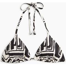 Stripes Swimwear H&M Padded Triangle Bikini Top - Black