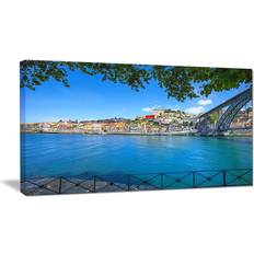 Iron Framed Art Design Art Douro River and Iron Bridge Portugal Canvas 16.0 H x 32.0 W x 1.0 D Framed Art