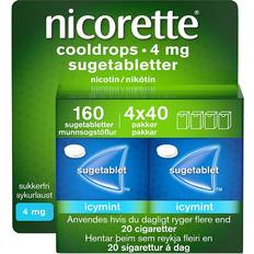 Nicorette cooldrops Nicorette Sugetablet Cooldrops 4 mg 160 stk