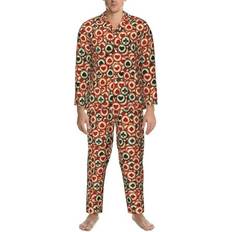 Clothing Salouo Poker Chips Print Long Sleeve Pajama Set - Soft