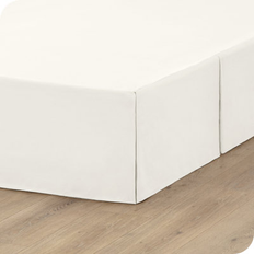 Microfiber Valance Sheets Bare Home Kids Twin Bed Skirt 15 Inch Tailored Drop Valance Sheet Beige