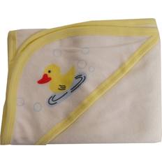 White Baby Towels Bambini Hooded Towel with Binding & Screen Print