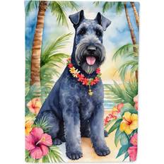 Carolines Treasures Kerry Blue Terrier Luau House Flag 40 x 28 in