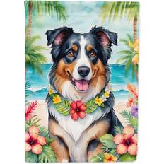 Carolines Treasures Australian Shepherd Luau House Flag 40 x 28 in