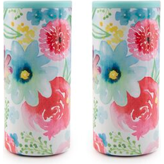 Bottle Coolers Cambridge Watercolor Floral Can Coolers Set of 2 6.2992 H x 2.87 W in Blue/Indigo/Pink/Red/White Bottle Cooler