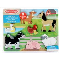 Melissa & Doug Classic Jigsaw Puzzles Melissa & Doug Farmyard Animals 8 Piece Chunky Puzzle