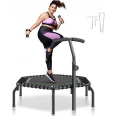 Le-mieux-noté Trampolines de Fitness VEVOR Mini Fitness Trampoline Rebounder 54.5"