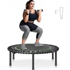 Le-mieux-noté Trampolines de Fitness VEVOR 40 Inch Foldable Mini Fitness Trampoline Rebounder