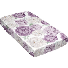 Purple Sheets Sweet Jojo Designs Peony Floral Garden Satin Crib Sheet