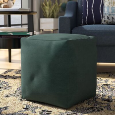 Metals Pouffes Latitude Run Sosebee Velvet Square Pouf Ottoman 17 x 17 x 17 in Pouffe 17"