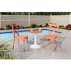 Plastic Bistro Sets Gracie Oaks Round 2-Person 29.1 W x 22.4 D Bistro Set