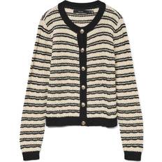 Rundringad Koftor Vero Moda Stickad Kofta - Birch