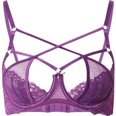 Anna Demi Cup Lace Bra - Purple