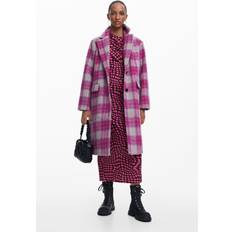 Rosa Kappor & Rockar Desigual Tartan Coat - Red