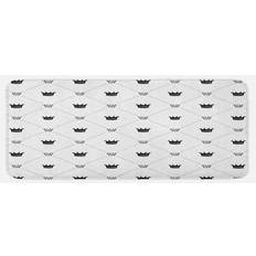 Entrance Mats Ambesonne Abstract Kitchen Mat 47 x 19 Black White