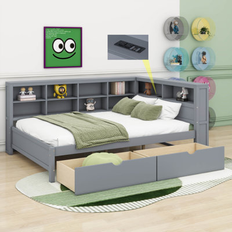 Latitude Run Wilhelma DayBed with Storage Shelf Full/Double
