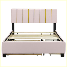 Pink Beds Latitude Run Modern Platform Bed 47" H x 65" W x 80" L