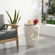 Christopher Knight Home Modern Round Drum Outdoor Side Table