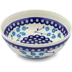 Hand Painted Breakfast Bowls Blue Rose Pottery - Breakfast Bowl