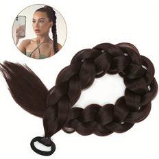 Temu Braided Long Ponytail Extensions 24 Inch